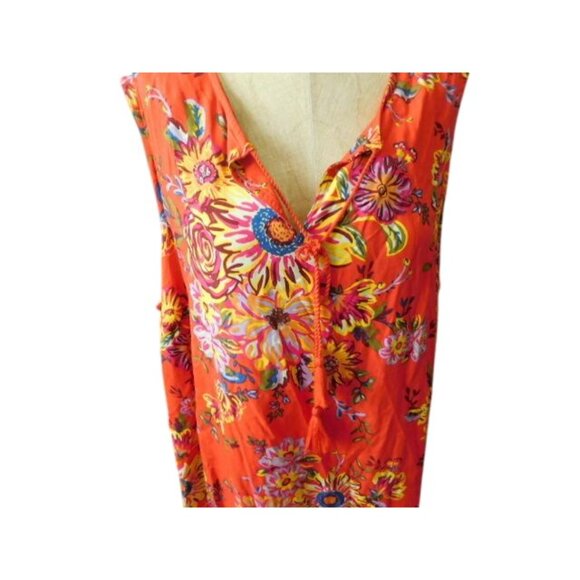 Beach Lunch Lounge Size 1X Plus Size Floral Print Casual Dress Swim Coverup - Picture 3 of 3